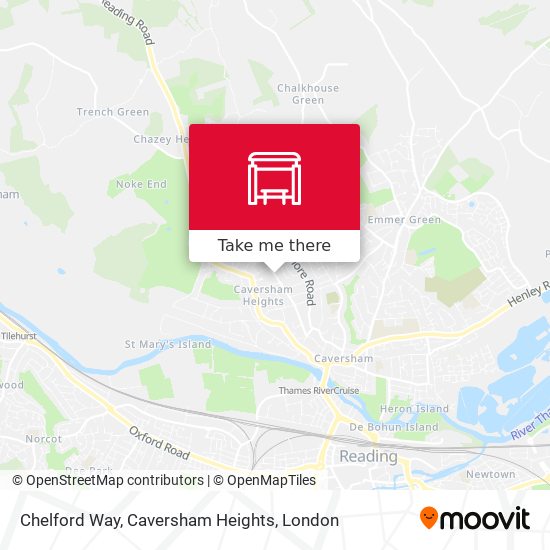 Chelford Way, Caversham Heights map