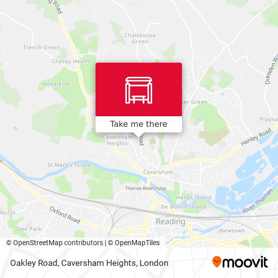 Oakley Road, Caversham Heights map