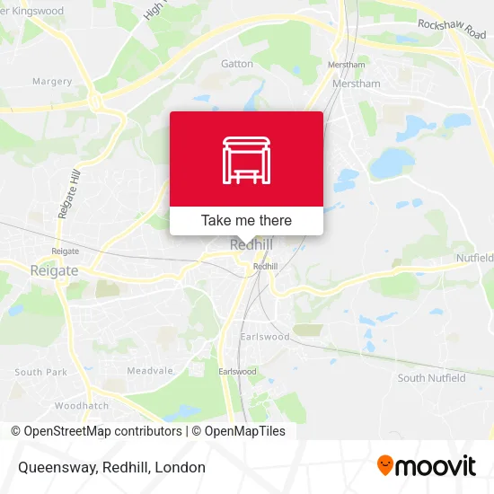Queensway, Redhill map
