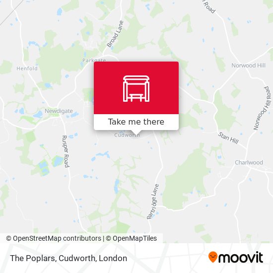 The Poplars, Cudworth map
