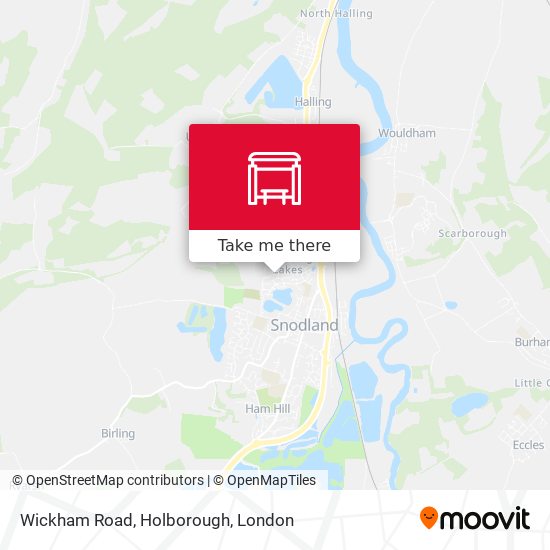 Wickham Road, Holborough map