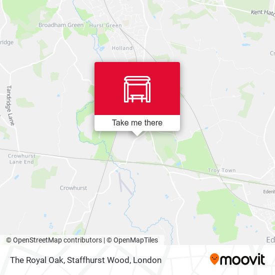 The Royal Oak, Staffhurst Wood map