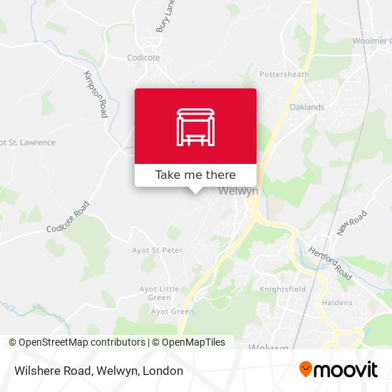 Wilshere Road, Welwyn map