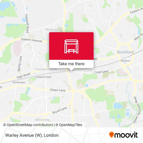 Warley Avenue map