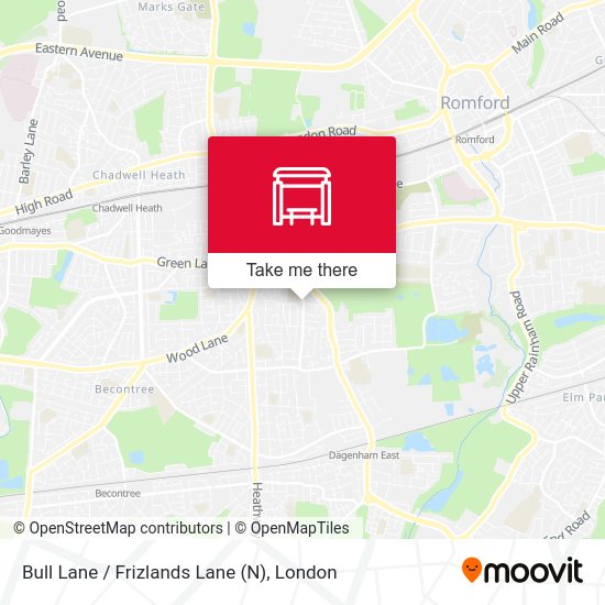 Bull Lane / Frizlands Lane (N) map