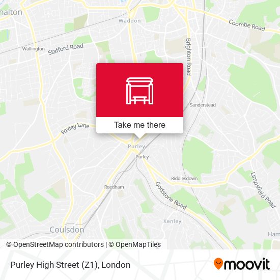 Purley High Street (Z1) map