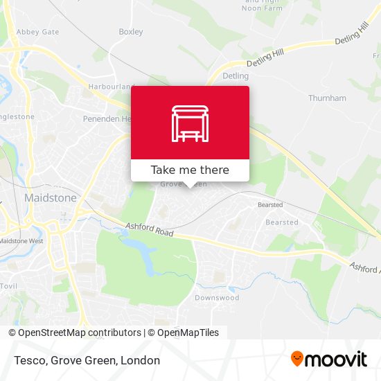 Tesco, Grove Green map