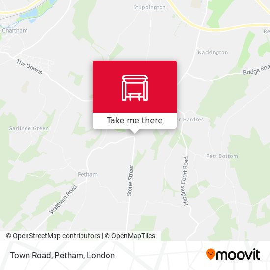Town Road, Petham map