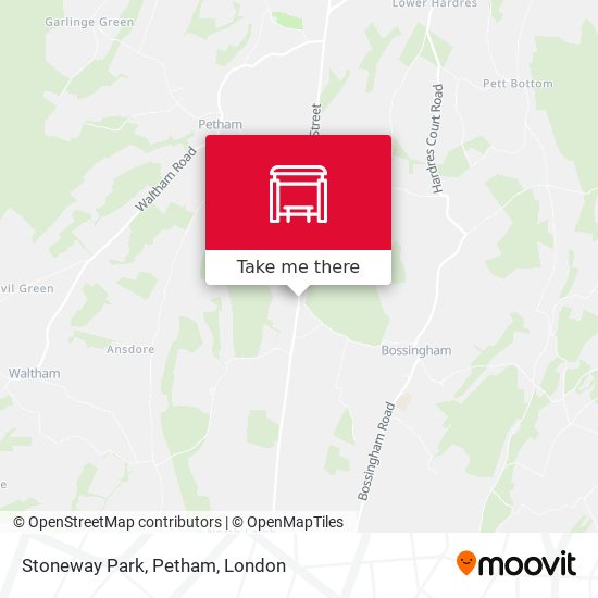 Stoneway Park, Petham map