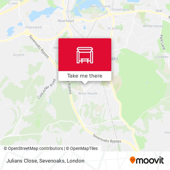Julians Close, Sevenoaks map