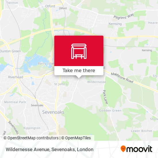 Wildernesse Avenue, Sevenoaks map