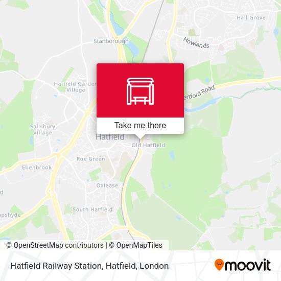Hatfield Railway Station, Hatfield map