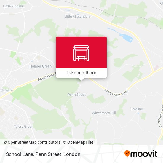 School Lane, Penn Street map