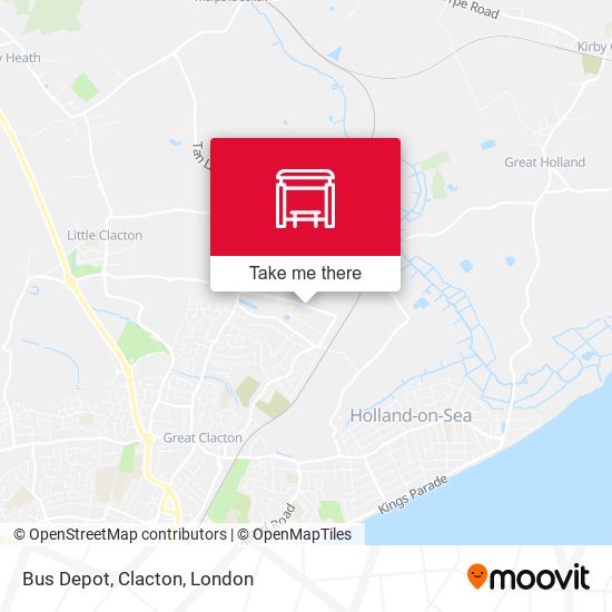 Bus Depot, Clacton map