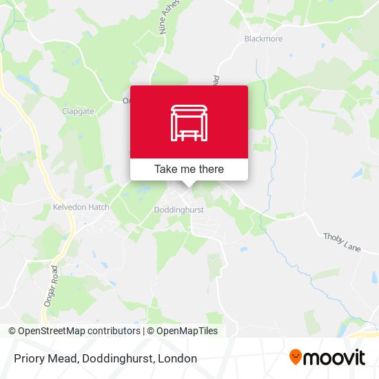 Priory Mead, Doddinghurst map