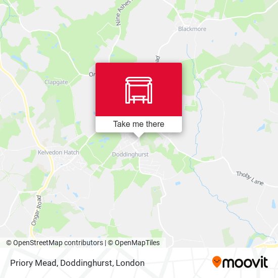 Priory Mead, Doddinghurst map