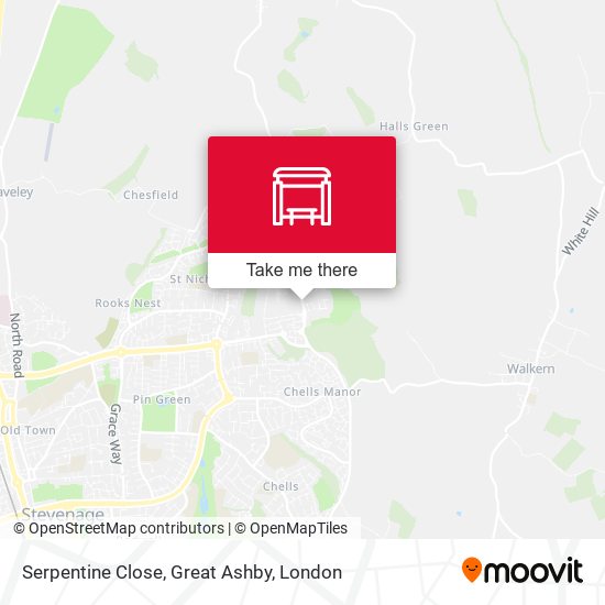 Serpentine Close, Great Ashby map