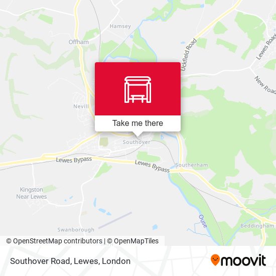 Southover Road, Lewes map