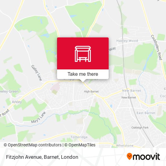 Fitzjohn Avenue, Barnet map