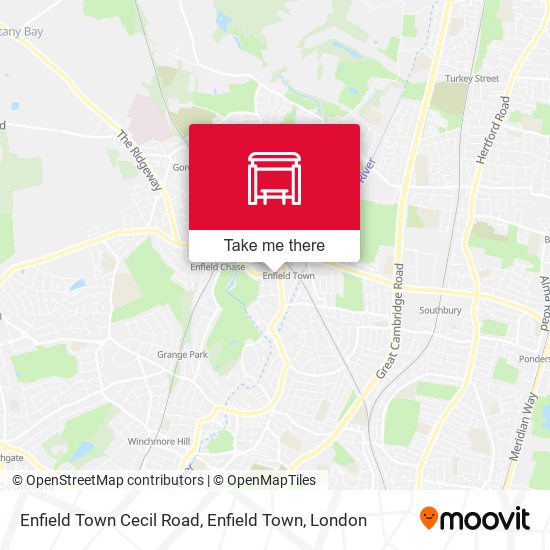 Enfield Town  Cecil Road, Enfield Town map