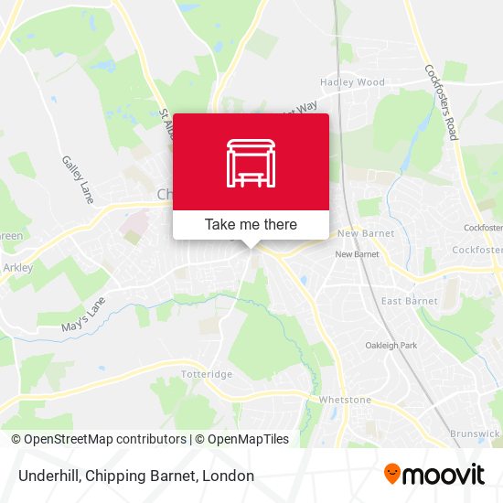 Underhill, Chipping Barnet map