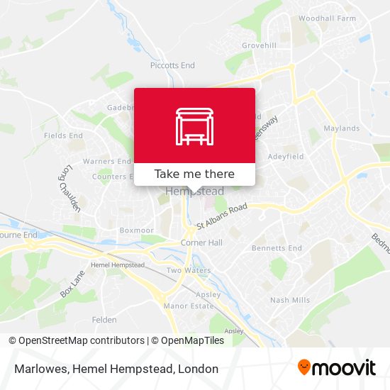 Marlowes, Hemel Hempstead map