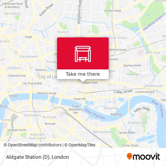 Aldgate Station (D) map