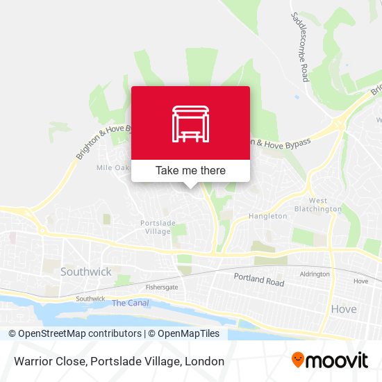Warrior Close, Portslade Village map