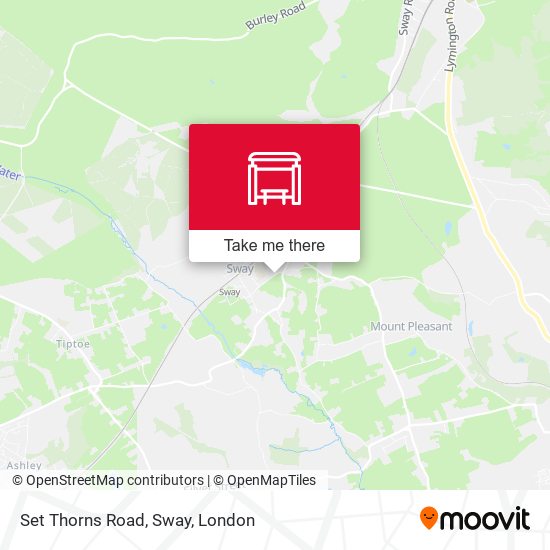 Set Thorns Road, Sway map