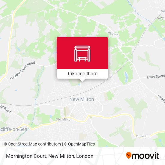 Mornington Court, New Milton map