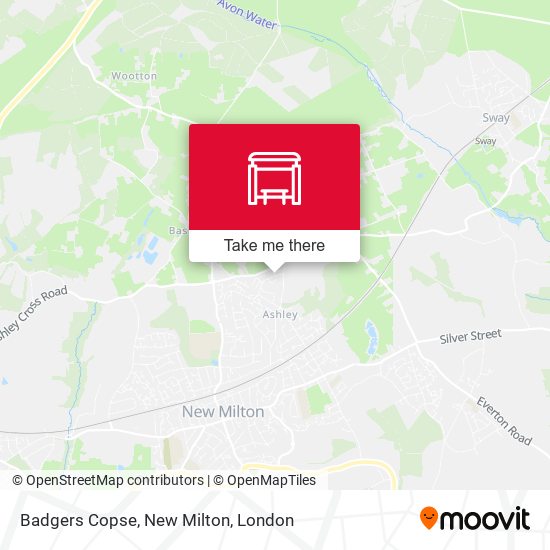 Badgers Copse, New Milton map