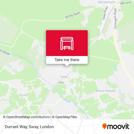 Durrant Way, Sway map