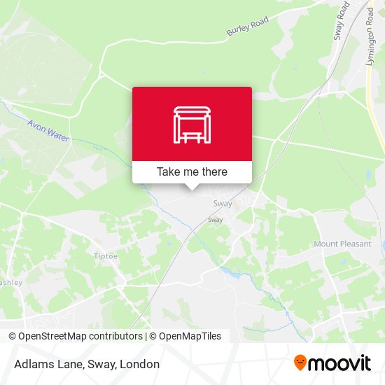 Adlams Lane, Sway map