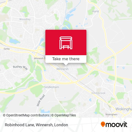 Robinhood Lane, Winnersh map