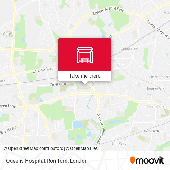 Queens Hospital, Romford map