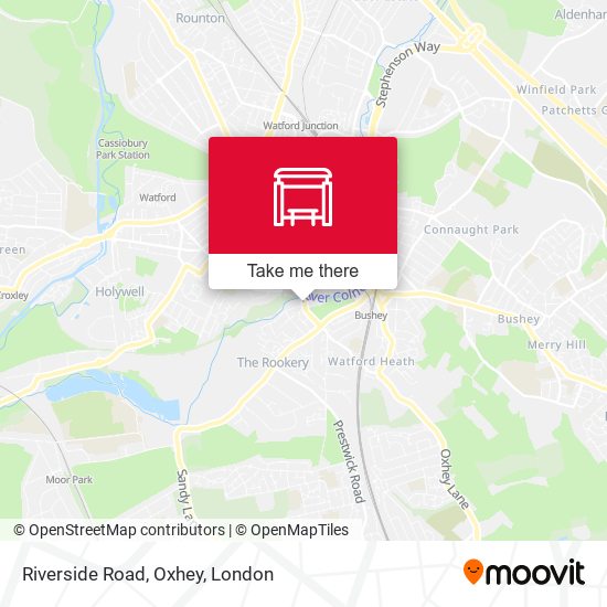 Riverside Road, Oxhey map