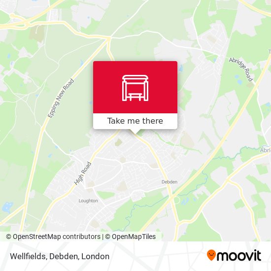 Wellfields, Debden map
