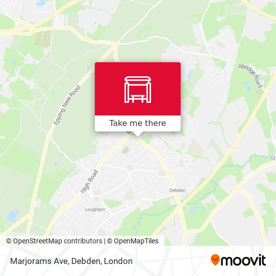 Marjorams Ave, Debden map