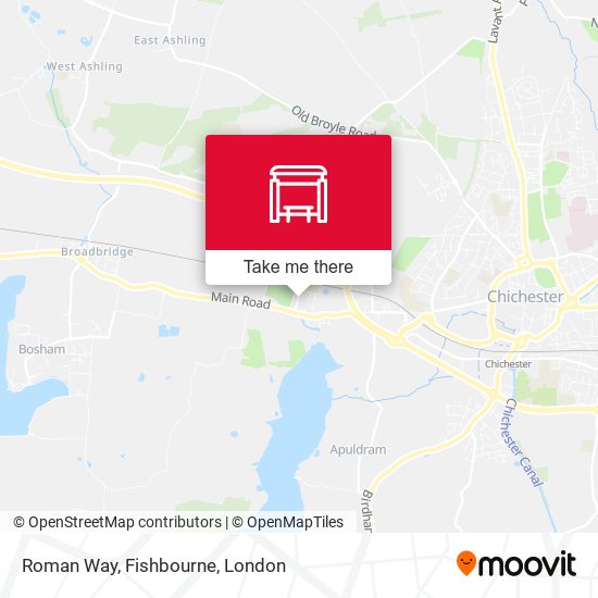 Roman Way, Fishbourne map
