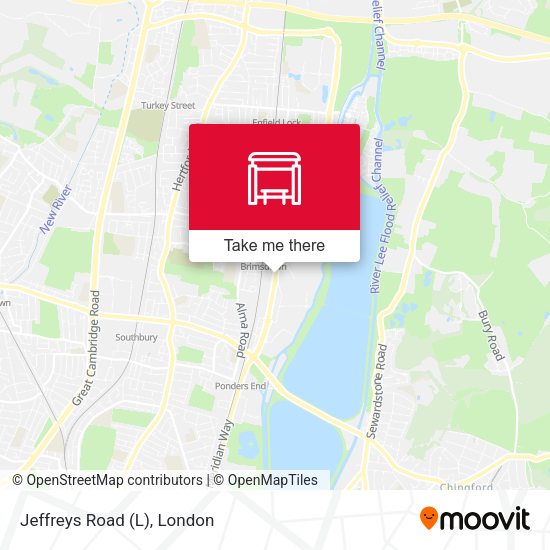 Jeffreys Road (L) map