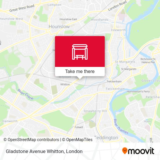 Gladstone Avenue Whitton map