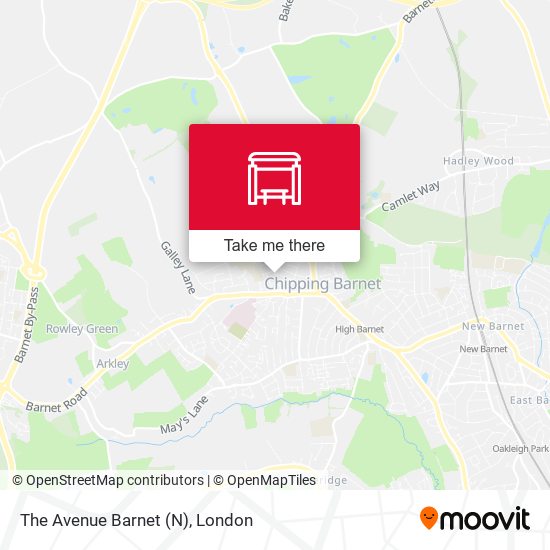 The Avenue Barnet (N) map