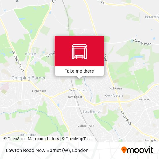 Lawton Road New Barnet (W) map