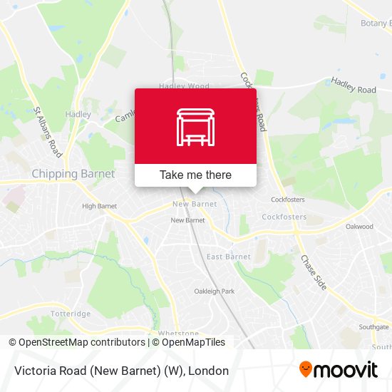 Victoria Road (New Barnet) (W) map