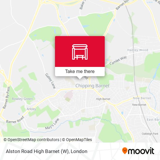 Alston Road High Barnet (W) map