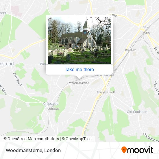 Woodmansterne map