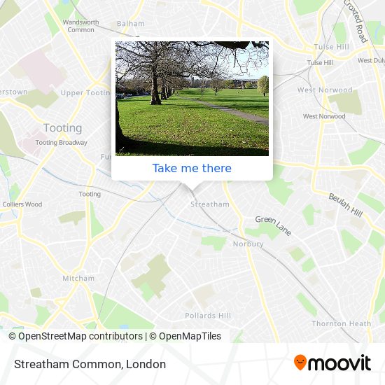 Streatham Common map