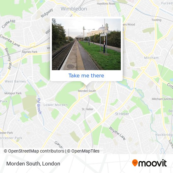 Morden South map