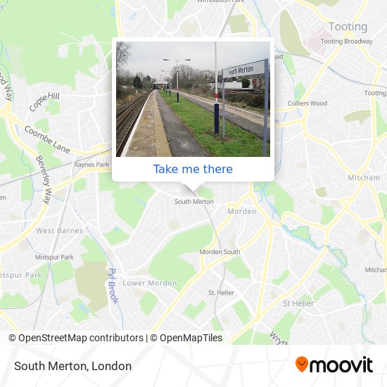 South Merton map