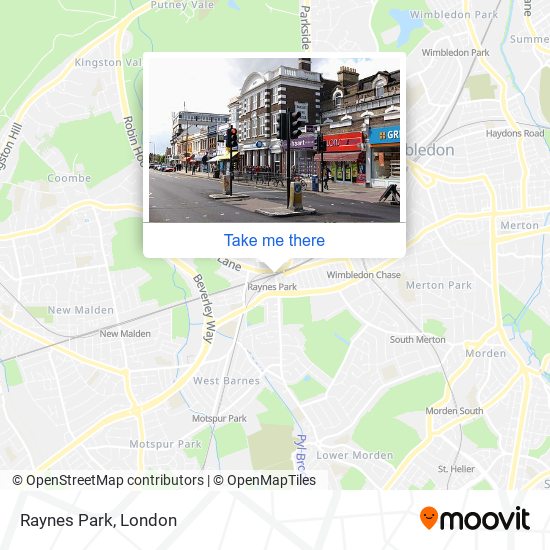 Raynes Park map